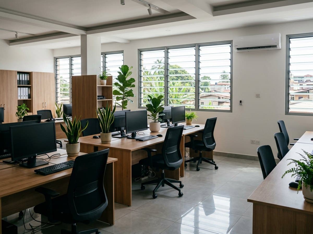 Bureaux propres et lumineux